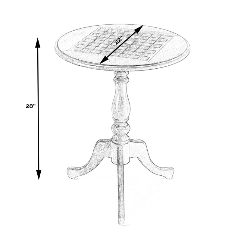 Butler Specialty Company Colbert 22" Round Pedestal Game Table In Powder Gray - Image 2