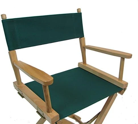 Personalized Embroidered Gold Medal Contemporary 18" Table Height Natural Frame Directors Chair - Hunter Green - Image 6