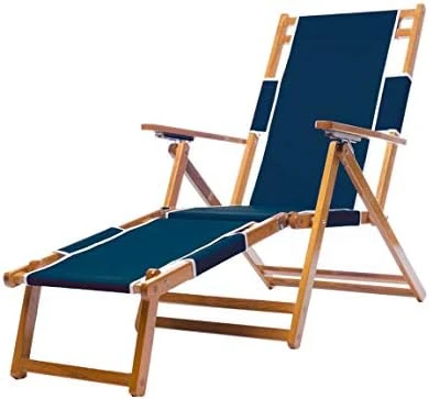 Frankford Umbrellas Heavy Duty Commercial Grade Oak Wooden Beach Chair Folding Wood Chaise Lounger - Image 6