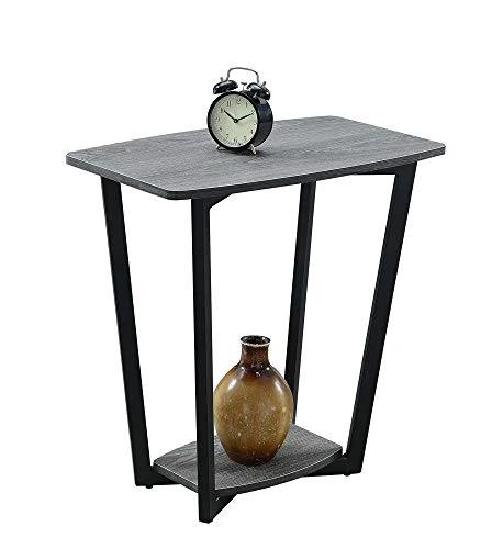 Convenience Concepts Graystone End Table, Weathered Gray / Black Frame - Image 4