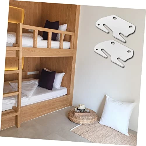 Veemoon 2pcs Furniture Connector Universal Bed Frame Metal Headboard Tool Hooks Footboard Bracket Tools Bed Attachment Bracket Bed Rail Bracket Wood Bed Hinge Bed Rail Hinge Wooden Bed - Image 3