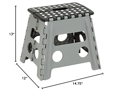 Honey-Can-Do TBL-02977 Folding Step Stool With Anti-Slip Surface, 12.8-Inch,Multicolor, 300 Lbs - Image 6