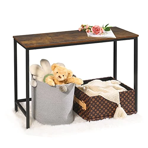 FlyinAir Console Talbe 37.6" Sofa Table For Living Room Console Tables For Entryway Narrow Hallway Table Entry Table Sofa Tables Narrow Long Plant Table Rustic Foyer Tables
