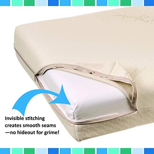 Moonlight Slumber Mini Crib Mattress 5" Dual Firmness: Baby Bluebird Waterproof Portable Crib & Toddler Bed Mattress : Cool Gel Memory Foam + Removable Cotton Mattress Pad. Hand Made In USA (38x24x5) - Image 4