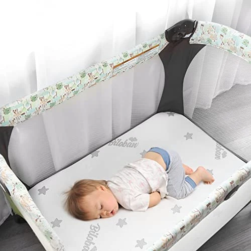 Waterproof Mini Crib Mattress Topper 38" X 24" With Memory Foam & Bamboo Removable Cover, Fits For Dream On Me, Davinci & Delta Children Mini Crib - Image 3