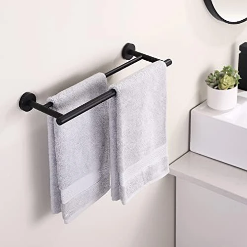 KES 23.6-Inch Double Towel Bar Bathroom Shower Dual Towel Holder Hanger SUS 304 Stainless Steel Wall Mounted Matt Black, A2001S60-BK - Image 10