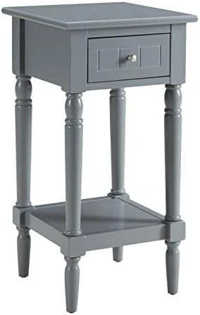 Convenience Concepts French Country Khloe 1 Drawer Accent Table With Shelf, Wirebrush Dark Gray - Image 7
