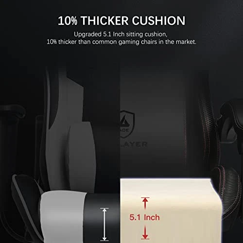 GTPLAYER Gaming Chair, Computer Chair With Footrest And Bluetooth Speakers, High Back Ergonomic Music Gamer Chair, Reclining Game Chair With Linkage Armrests For Adults And Kids (Red) - Image 4