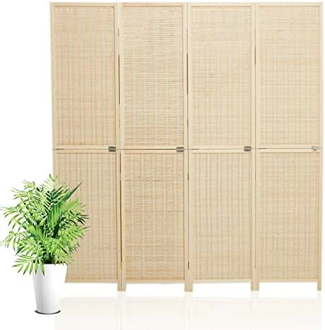 PioneerWorks Folding Privacy Screen - 6ft Tall With Diamond Weave Fiber, 4 Panels, Freestanding, Portable And Stylish. Perfect For Home, Office, Bedroom, And Dorm - Image 6