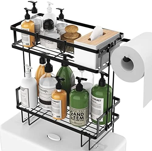 Vikiciy Over The Toilet Storage, 2-Tier Bathroom Organizer Shelves, Extended Edition Toilet Rack, Upgrade Version (2022) - Image 7