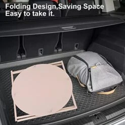 Donosura Nesting End Tables Living Room Set Of 2 Round Metal Table Small Coffee Sofa Nightstand Waterproof Removable Tray Table For Bedroom Balcony Office