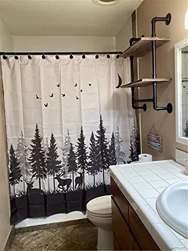 LooftMate Industrial Pipe Shelf,2 Tiered Metal Towel Racks For Bathroom,20" Industrial Pipe Floating Shelves Shelving,Rustic Wood Wall Mount Shelf With Towel Bar,Iron Towel Holder - Image 6