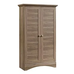 Sauder Harbor View Storage Cabinet, Salt Oak Finish