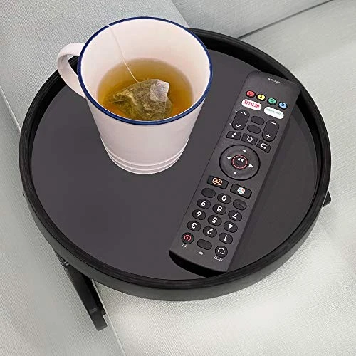 Sofa Arm Clip Tray, Side Table For Remote Controls/Drinks/Gamepads Holder (Black) - Image 2