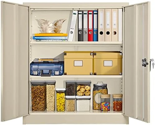 Greenvelly Metal Storage Cabinet 72β Black Garage Steel Locking Cabinet With Doors And 4 Adjustable Shelves, Tall Tool Cabinets Lockable File Cabinet For Home Office, Metal Classroom Cabinet Basement - Image 6