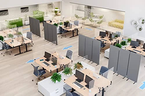 Stand Steady ZipPanels Office Partition | Room Dividers | Three Zip Together Panels Provide Privacy And Reduce Ambient Noise In Workspace, Classroom And Healthcare (Dark Gray) - Image 5