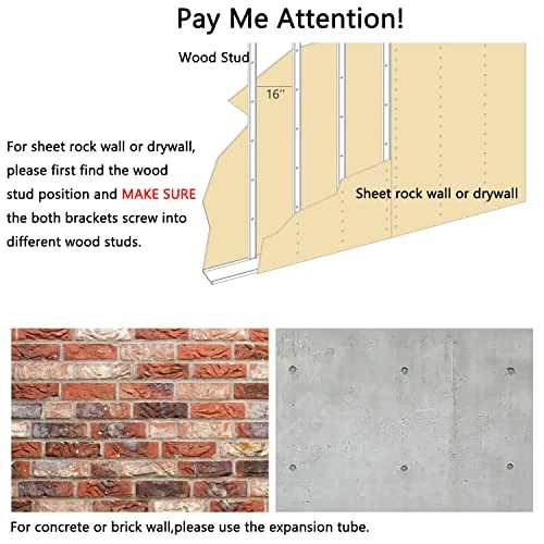 MCMACROS 9 Plus Wall Mounted Floating Folding Table, Drop Leaf Dining Table Small Wooden Desk For Office Home Kitchen(23.6" 15.6" (LW)), White - Image 5