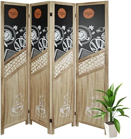 ECOMEX 6 Panel Room Divider, Wood Room Screen Divider Freestanding, Folding Privacy Screens Room Divider Room Separator Temporary Wall Dividers, White - Image 15