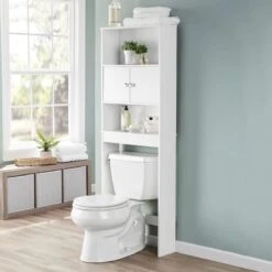 GENERIC 23”W Space Saver Bathroom Cabinet Over The Toilet Cabinet With 3 Shelves