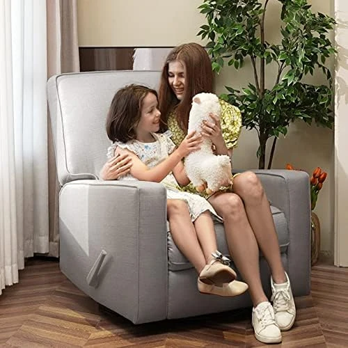 Luffield Large Electronic Power Recliner Chair, 270 Degree Swivel Recliners Comfy Glider Rocking Chairs With USB & Type-C Ports,Soft Fabric Sofa Chair For Living Room - Image 9