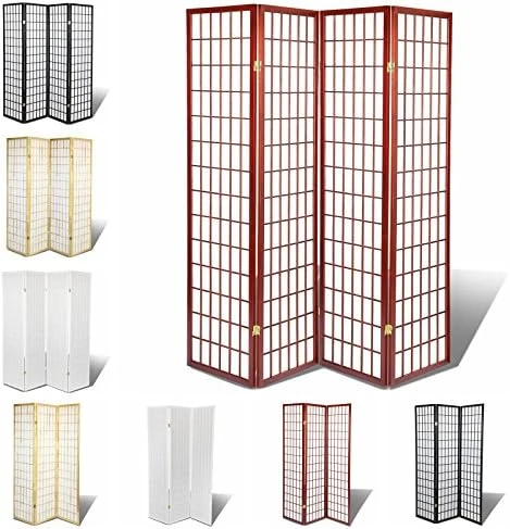 Magshion Oriental Room Divider Hardood Shoji Screen (Cherry, 4-Panel) - Image 7