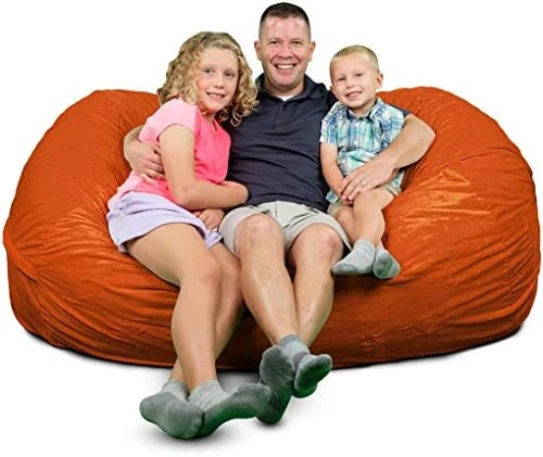 ULTIMATE SACK Lounger Bean Bag Chair: Giant Foam-Filled Furniture - Machine Washable Covers, Double Stitched Seams, Durable Inner Liner, And 100% Virgin Foam. Corner Chair. (Charcoal, Fur) - Image 13