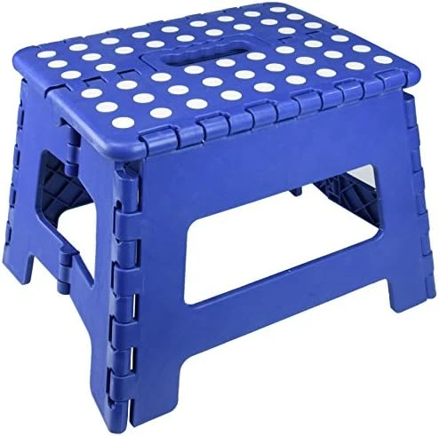 ESSENTIALS 21048 15β Folding Step Stool, Wide Folding Step Stool, Plastic Step Stools For Adults, Garden Step Stool, Foldable High Stool, Blue - Image 7
