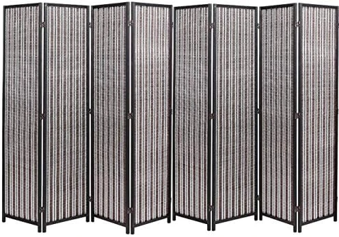 Legacy Decor 3 Panel Natural Color Wood And Bamboo Weave Room Divider - Image 13