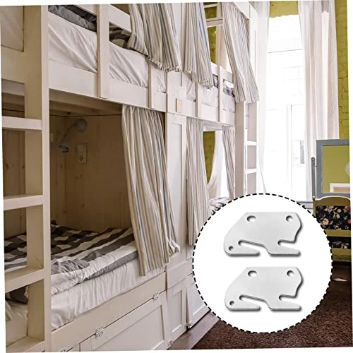 Veemoon 2pcs Furniture Connector Universal Bed Frame Metal Headboard Tool Hooks Footboard Bracket Tools Bed Attachment Bracket Bed Rail Bracket Wood Bed Hinge Bed Rail Hinge Wooden Bed - Image 4