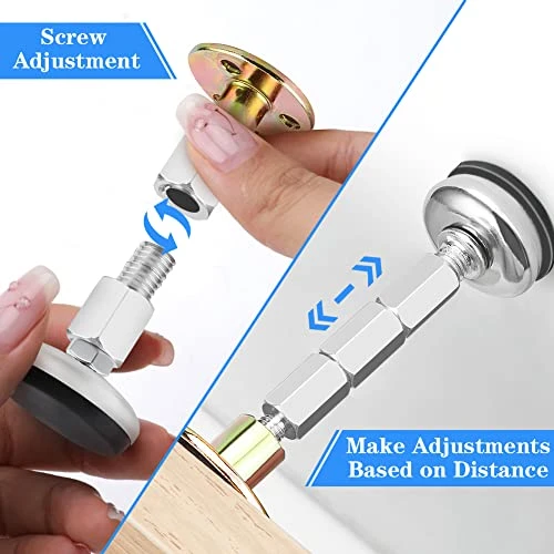 Anpress 4Pcs Headboard Stoppers Bed Frame Anti-Shake Tool Adjustable Threaded Bed Stoppers Telescopic Bed Wall Stopper Bedside Antishake Support Stabilizer For Beds, Cabinets, Sofas, Table (32-106mm) - Image 6