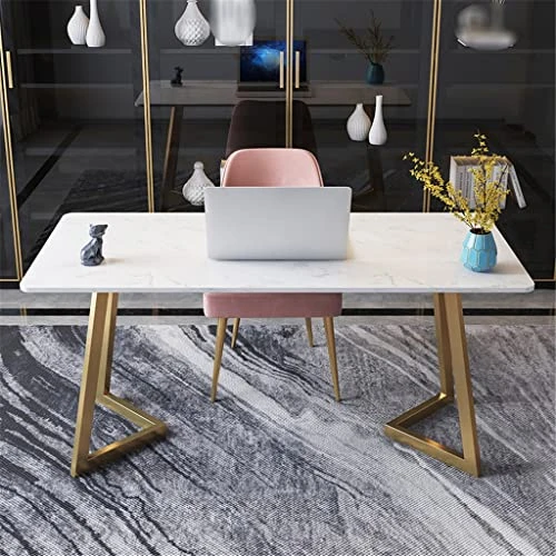SXDS Marble Computer Desk Desk Bedroom Desktop Desk Office Home Table And Chairs - Image 2