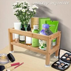 Tohomes Bathroom Organizer Bamboo Shelf Over The Toilet Storage Cabinet Kitchen Organization And Storage Plant Stand Save Space