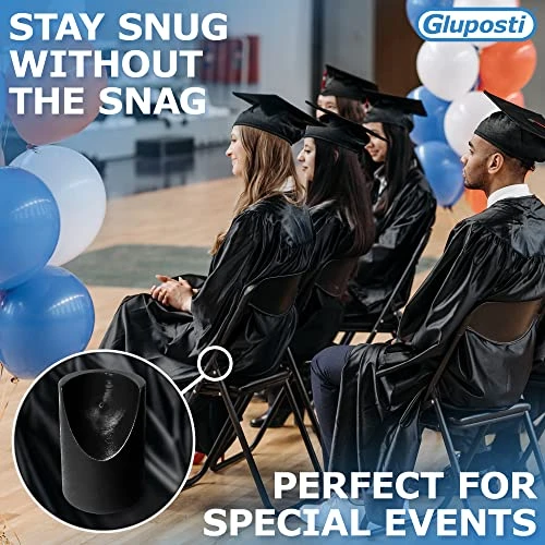 8 Black Folding Chair V-Tip Stabilizer Caps, 7/8 Inch ID - Heavy Duty Nylon End Caps, Non-Marring Round Top Of Leg Protectors, Compatible Replacement Stability Plugs For Metal & Padded Folding Chairs - Image 4