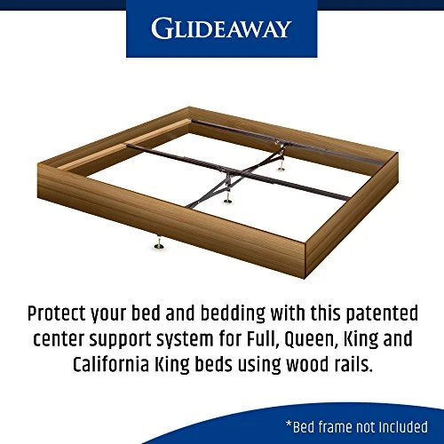 Glideaway X-Support Bed Frame Support System, GS-3 XS Model - 3 Cross Rails And 3 Legs - Strong Center Support Base For Full, Queen And King Mattress, Box Springs, And Bed Foundations - Image 2