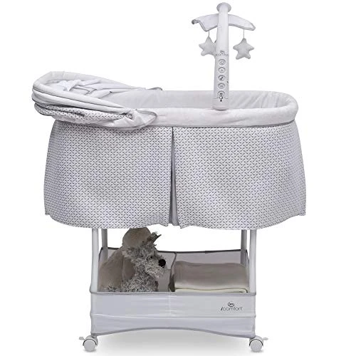 Delta Children Serta IComfort Hands-Free Auto-Glide Bedside Bassinet - Portable Crib Features Silent, Smooth Gliding Motion That Soothes Baby, Cameron - Image 3