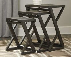 Signature Design By Ashley Cairnburg Modern Nesting Accent Table Set Of 3 Tables, Brown