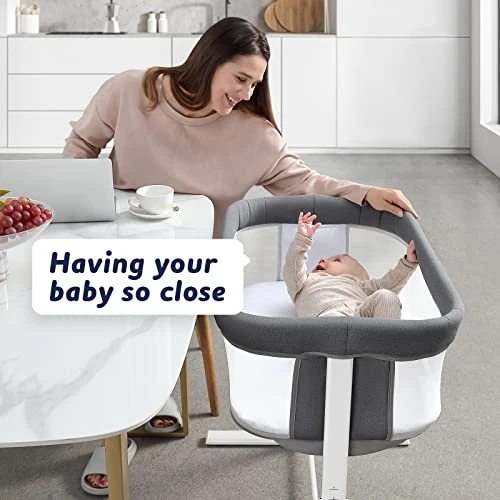 RONBEI Bassinet,Bedside Bassinet For Baby Breathable Mesh Baby Bassinet, Easy To Assemble Lightweight Portable Bassinets For Newborn Infants … - Image 3