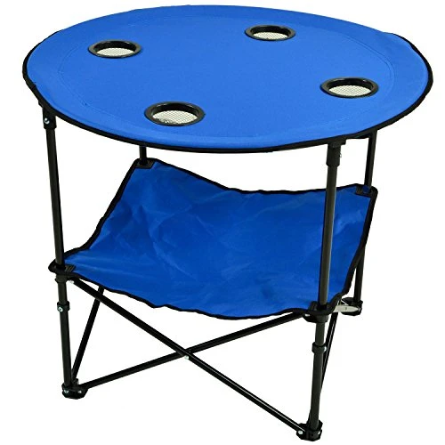 Picnic At Ascot Canvas Travel Folding Table, Royal Blue