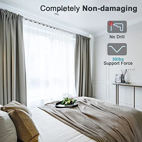 HOSKO Curtain Divider Stand - 48 To 72 Inches Expandable Room Dividerļ¼Damage Free Freestanding Vertical Tension Stand - Image 2