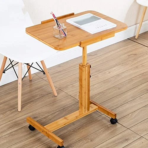 WYKDD Height Adjustable Mobile Laptop Stand Desk Rolling Cart, Height Adjustable From (Size : 50x70cm) - Image 3