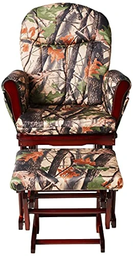 Artiva USA Wood Glider Chair And Ottoman Mircofiber Cushion Set - Image 4