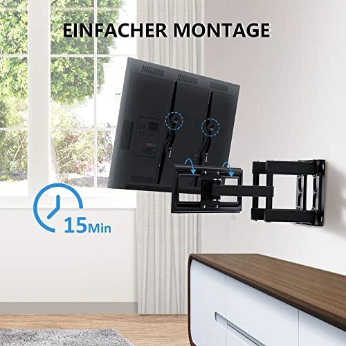 RibelliĀ® TV Wall Mount Swivelling Tilting Max. VESA 400 X 400 Mm For 32-65 Inches, TV Mount, Flat & Curved TV Or Monitor Up To 40 Kg - Image 5