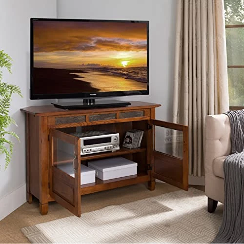 Leick 89046 Riley Holliday Rustic Oak 46-Inches TV Console - Image 2