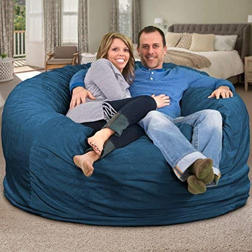 ULTIMATE SACK 6000 (6 Ft.) Bean Bag Chair Cover In Multiple Colors: Cover ONLY. (6000, Cloud Suede)