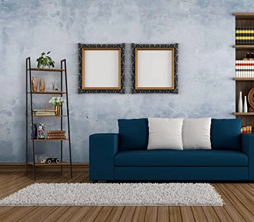 SOMY Industrial 5 Tier Ladder Shelf, Vintage Storage Bookshelf With Metal Frame Multifunction Plants Flower Stands Display Rack For Garden, Hallway, Office, Living Room Rustic Brown - Image 3