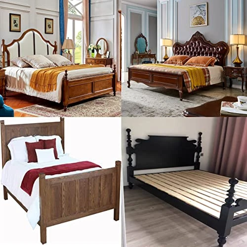 MEICOCO Bed Frame Hardware, Bed Post Double Hook Slot Hardware Attachment Bracket,Bed Frame Brackets For Wooden Bed Bed Rail Hooks Plates - Image 6