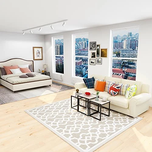 HAHRIR Nesting Table Set Of 3 Side Tables, Modern Coffee Table Stacking End Table With Metal Frame - Image 5