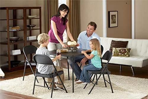 Cosco Black, Steel Folding Chair, 4 Pack - Image 3