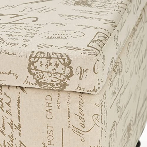 Christopher Knight Home Parisian Storage Ottoman, French Script - Image 5