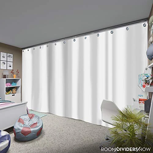 Room/Dividers/Now Ceiling Track Room Divider Kit - X-Large A, 8ft Tall X 9ft - 12ft Wide (Natural White) - Image 4